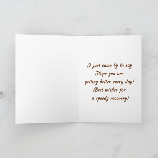 Deer Me Get Well Card Featuring a Beautiful Doe Kaart (Binnen)