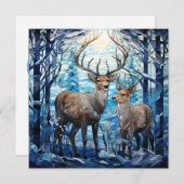 Deer Merry-Wenskaart voor Kerstmis Feestdagenkaart (Voorkant / Achterkant)