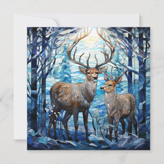 Deer Merry-Wenskaart voor Kerstmis Feestdagenkaart (Voorkant)