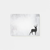Deer met Antlers Black Silhouette Post-it® Notes (Voorkant)