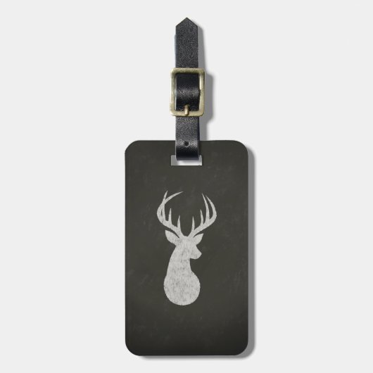Deer met Antlers Chalk Drawing Bagagelabel (Voorkant verticaal)
