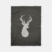 Deer met Antlers Chalk Drawing Fleece Deken (Voorkant)