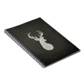 Deer met Antlers Chalk Drawing Notitieboek (Rechterzijde)