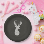 Deer met Antlers Chalk Drawing Papieren Bordje (Feest)