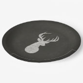 Deer met Antlers Chalk Drawing Papieren Bordje (Gekanteld)