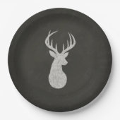 Deer met Antlers Chalk Drawing Papieren Bordje (Voorkant)