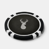 Deer met Antlers Chalk Drawing Pokerchips (Enkel)