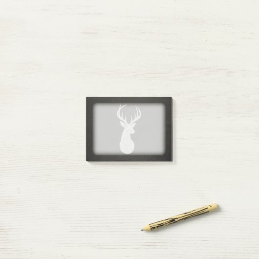 Deer met Antlers Chalk Drawing Post-it® Notes (Op bureau)
