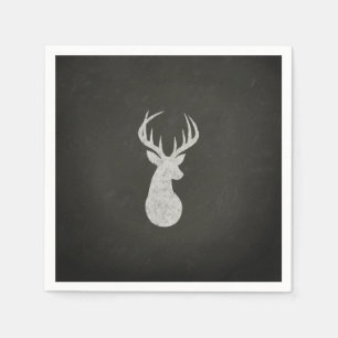 Deer met Antlers Chalk Drawing Servetten