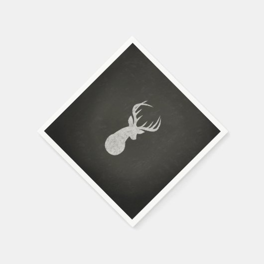 Deer met Antlers Chalk Drawing Servetten (Hoek)
