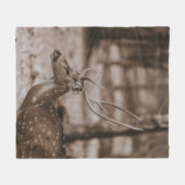 DEER MET ANTLERS FLEECE DEKEN (Voorkant (Horizontaal))