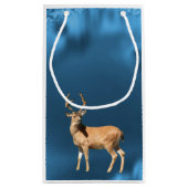 Deer met Antlers Gift Bag Klein Cadeauzakje (Achterkant)