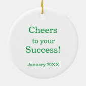 Deer met Champagne Toast Keramisch Ornament (Achterkant)