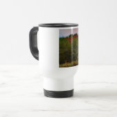 Deer met een roze blauwe lucht reisbeker (Voorkant links)