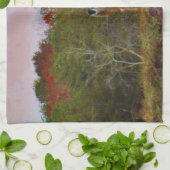 Deer met een roze blauwe lucht theedoek (Gevouwen)