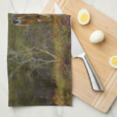 Deer met een roze blauwe lucht theedoek (Quarter Fold)