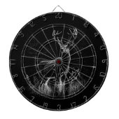 Deer met geweien per veld en boom dartbord (Voorkant)