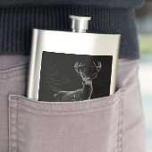 Deer met geweien per veld en boom flacon (Voorbeeld)