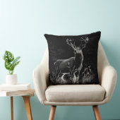 Deer met geweien per veld en boom kussen (Stoel)