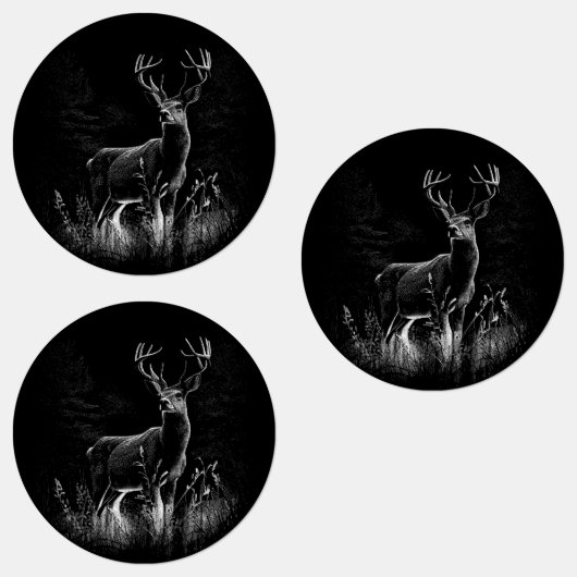 Deer met geweien per veld en boom labels (Groep)