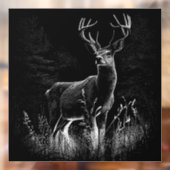 Deer met geweien per veld en boom raamsticker (Vel 2)