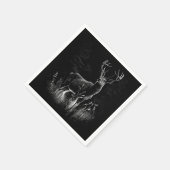 Deer met geweien per veld en boom servet (Hoek)