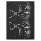 Deer met geweien per veld en boom tafelkleed (Voorkant)