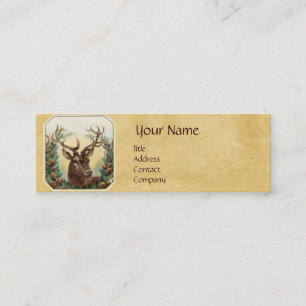 DEER MET PIJNCONS CROWN MONOGRAM PARCHCHMENT MINI VISITEKAARTJE