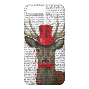 Deer met Red Top Hat en Mustache iPhone 8/7 Plus Hoesje