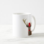 Deer met Red Top Hat en Mustache Koffiemok (Voorkant rechts)