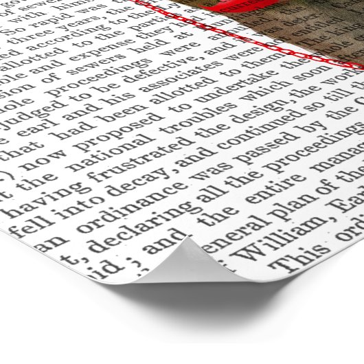 Deer met Red Top Hat en Mustache Poster (Hoek)