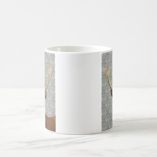 Deer met rood Pet en snor Koffiemok (Center)