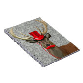 Deer met rood Pet en snor Notitieboek (Rechterzijde)