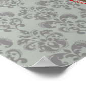 Deer met rood Pet en snor Poster (Hoek)