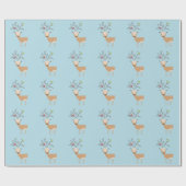 Deer met vogels cadeaupapier (Vlak)