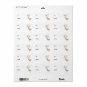 Deer met vogels etiket (Full Sheet)