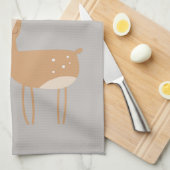 Deer met vogels theedoek (Quarter Fold)