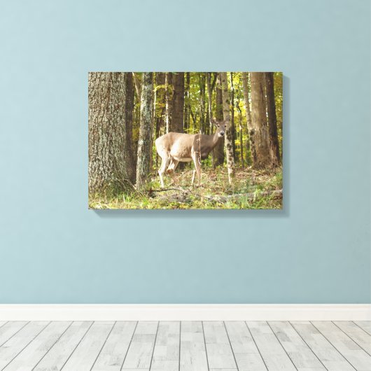Deer mij canvas afdruk (Insitu (Houten vloer))
