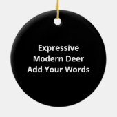 Deer Modern Artistic Design Keramisch Ornament (Achterkant)