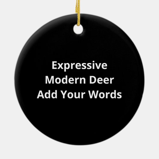 Deer Modern Artistic Design Keramisch Ornament (Achterkant)