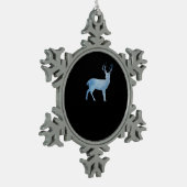 Deer Modern Artistic Design Tin Sneeuwvlok Ornament (Links)