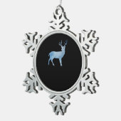 Deer Modern Artistic Design Tin Sneeuwvlok Ornament (Rechts)