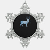 Deer Modern Artistic Design  Tin Sneeuwvlok Ornament (Voorkant)
