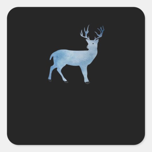 Deer Modern Artistic Design Vierkante Sticker (Voorkant)