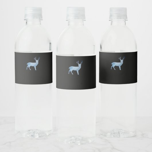Deer Modern Artistic Design Waterfles Etiket (Flessen)