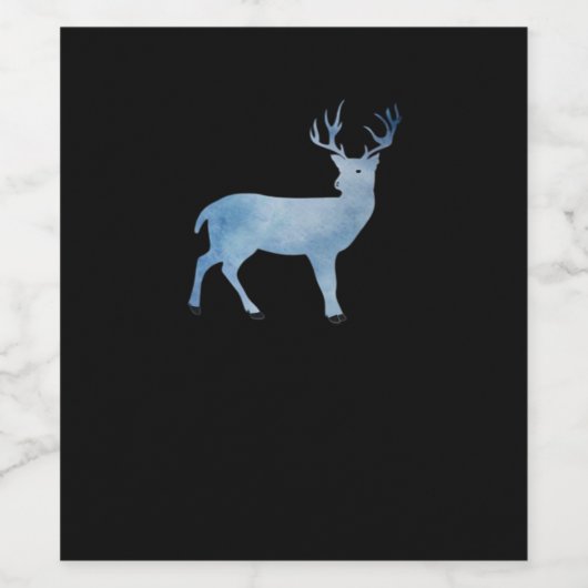 Deer Modern Artistic Design Wijn Etiket (Enkel label)