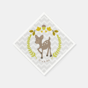 Deer Modern Boy Baby shower Napkins Servetten