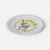 Deer Modern Boy Baby shower Papieren Bordje (Gekanteld)