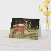 Deer Moeder en Baby Grace Bible Verse Kaart (Gele Bloem)