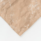 Deer Monogram Onderdruk Rustic Brown Kraft Paper Fleece Deken (Hoek)